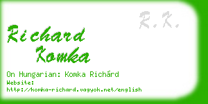 richard komka business card